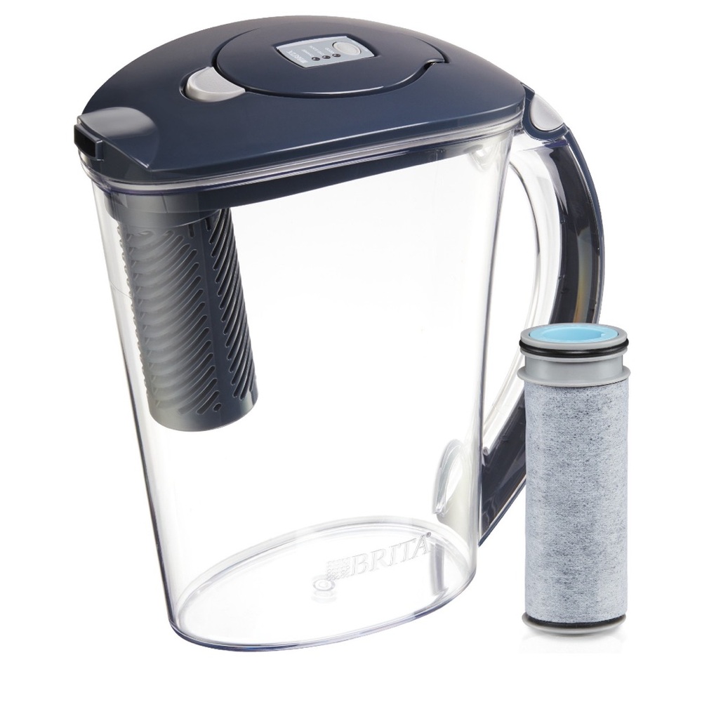 Brita Stream Rapids Water Filter Pitcher, Carbon Gray, Large 10 Cup, 1 Count - Picture 9 of 11